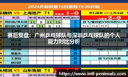 赛后复盘：广州乒乓球队与深圳乒乓球队的个人能力对比分析